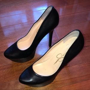 Jessica Simpson Black Platform Heels